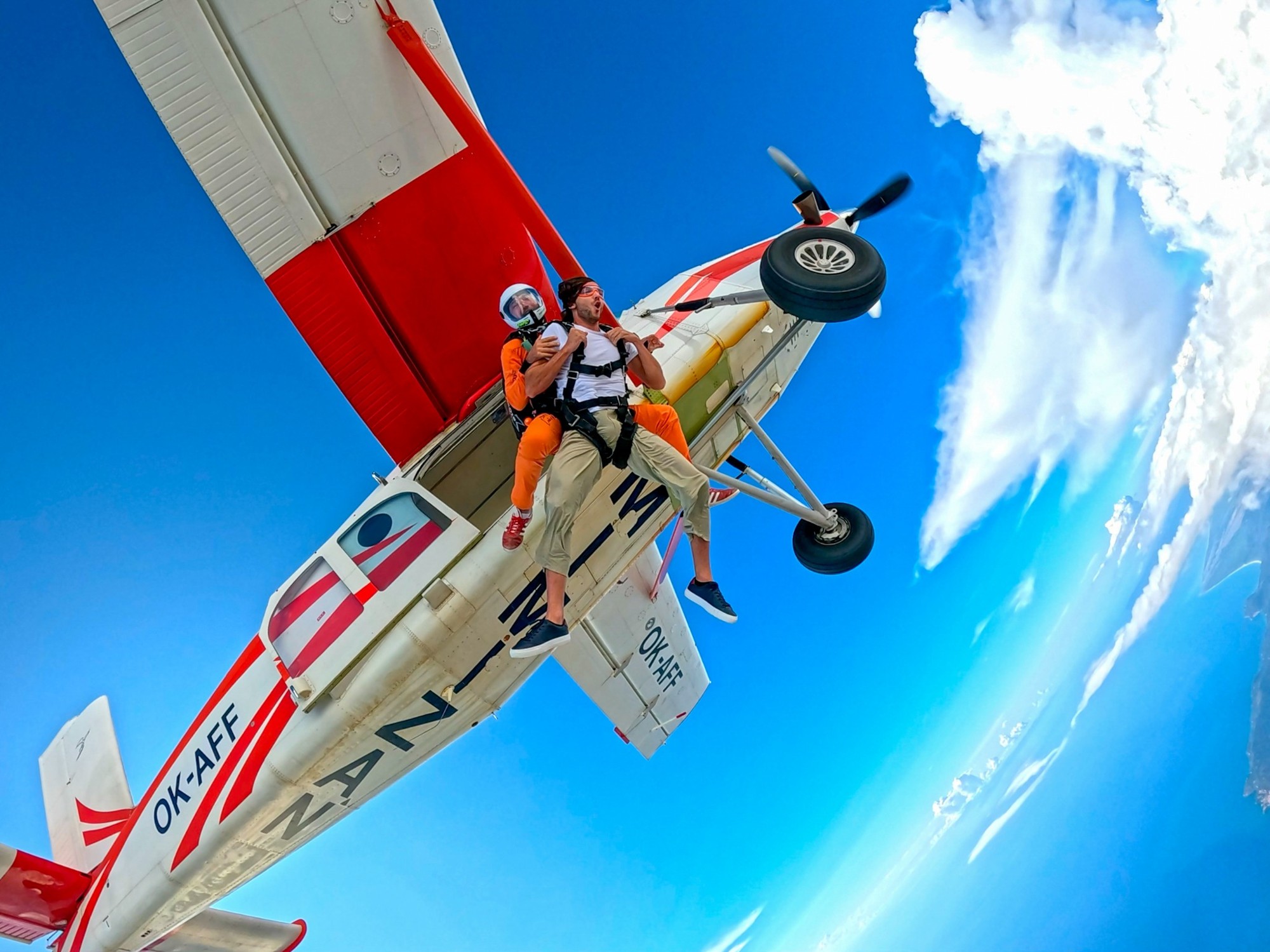 A moment during a skydive over the Costa d’Argento