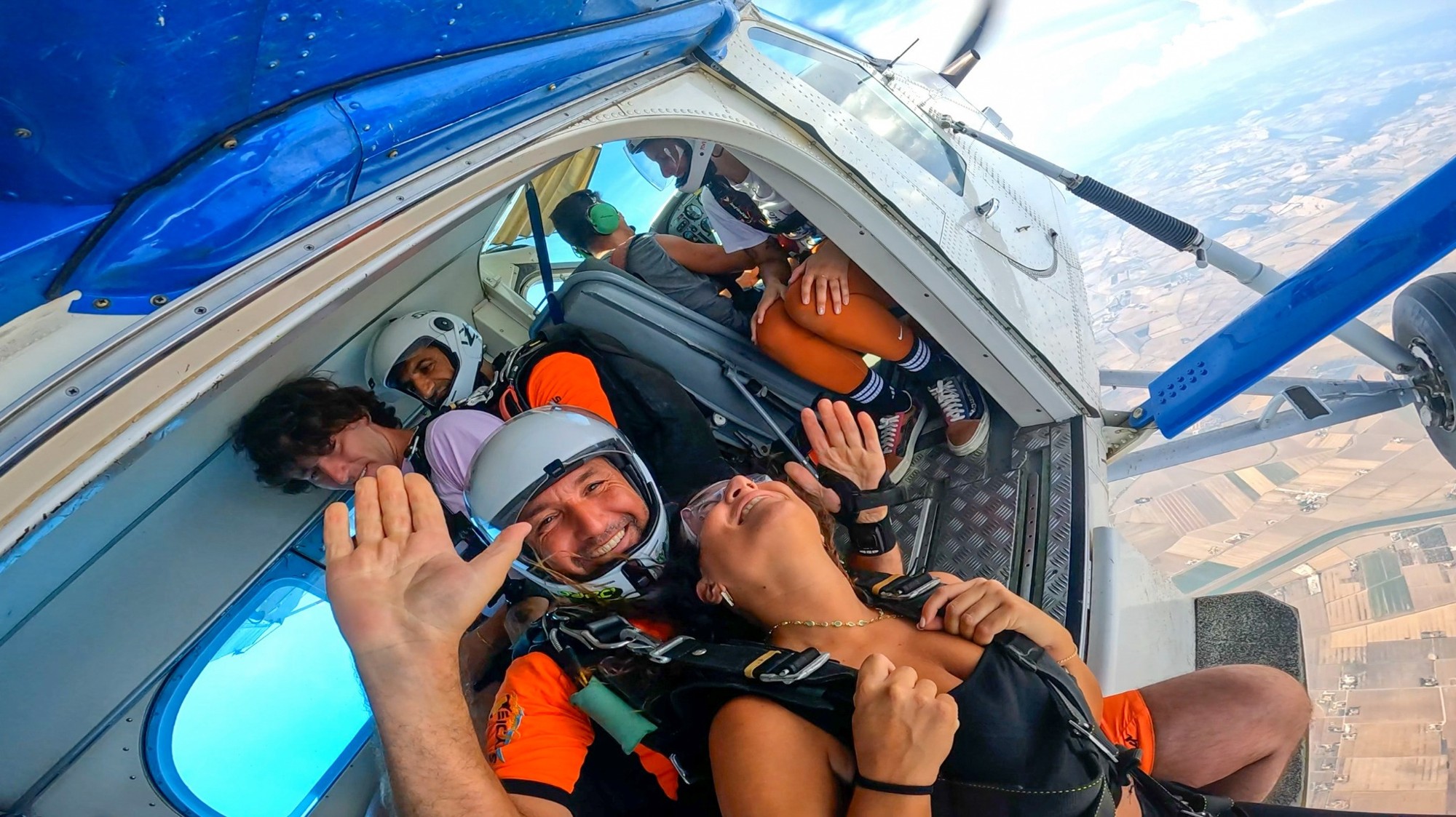 A moment during a skydive over the Costa d’Argento